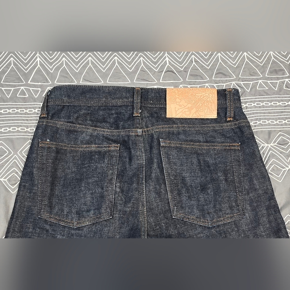 Naked & Famous Love And Peace Selvedge Straight Leg Men's Jeans Size 30 - Picture 5 of 10